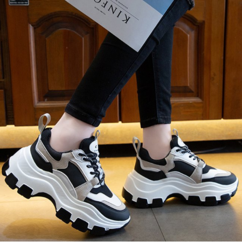 Damen Laufschuhe Leicht Atmungsaktiv Runde Zehenpartie Gummisohle