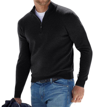 Herren Cardigan Langarm Schlichtes Design Offene Vorderseite – Woll-Mischung