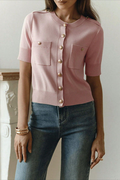 Damen-Strickcardigan mit schlichtem Schnitt für Alltag und Freizeit