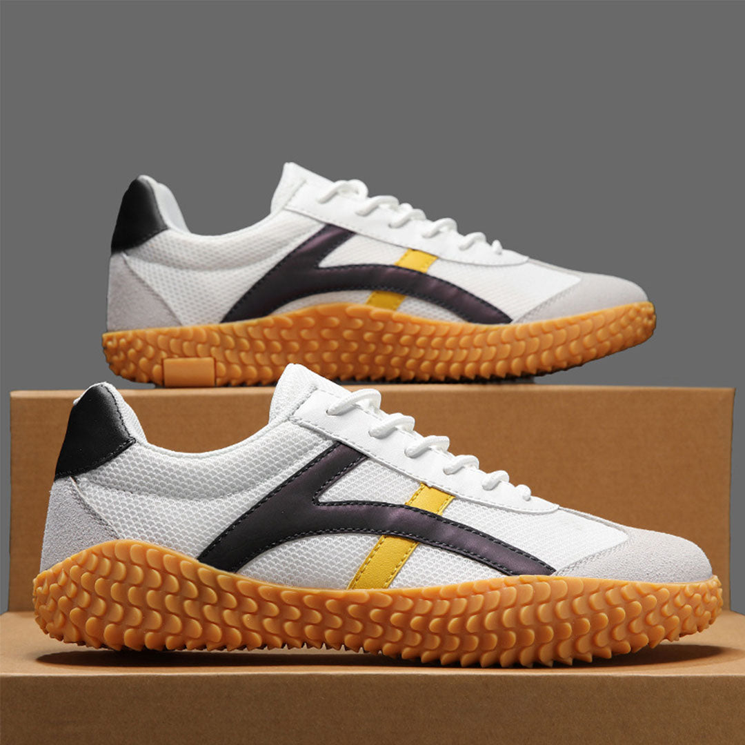 Herren Retro-Sneaker Mit Kontraststreifen Und Gummilaufsohle
