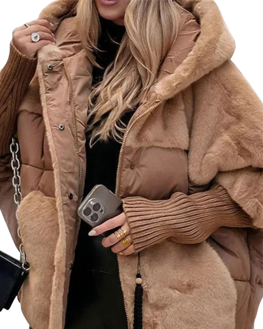 Damen Winter-Daunenjacke mit Kapuze