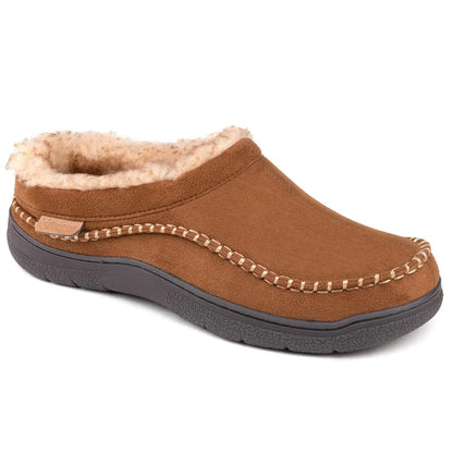 Herren Winter-Loafer Zum Hineinschlüpfen Mit Weiter Zehenbox, Rutschfester Sohle Und Plüschfutter