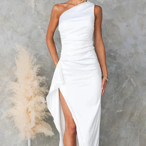 Damen Sommer Maxikleid ohne Ärmel mit fließendem Schnitt