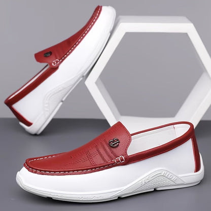 Herren-Loafer Zum Hineinschlüpfen, Metalldetails, Leichte Sohle