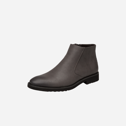 Men's Chelsea Boots with Slip-On Design and Elastic Side Panels