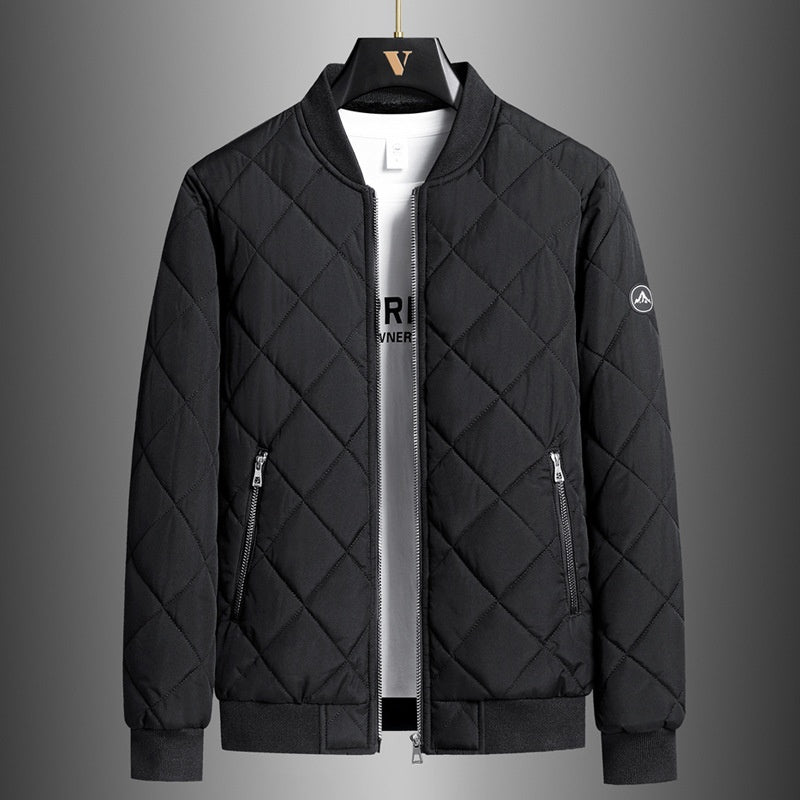 Herren Winter Steppjacke in Übergrößen mit Fleecefutter und Stehkragen