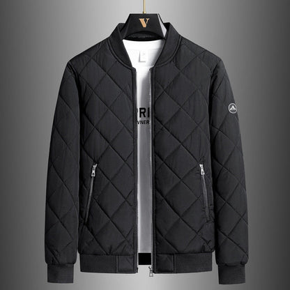 Herren Winter Steppjacke in Übergrößen mit Fleecefutter und Stehkragen