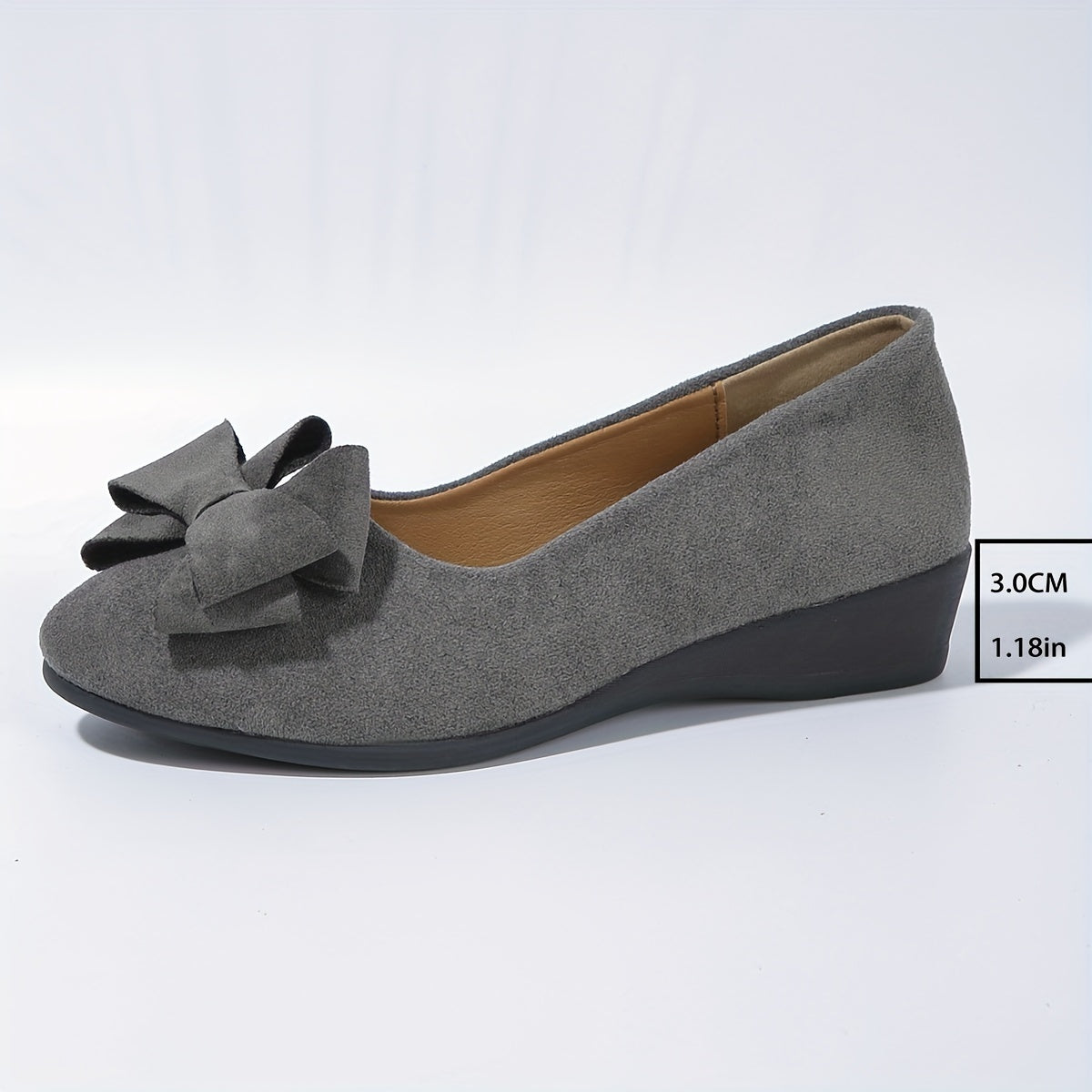 Women's Ballerinas with Padded Sole and Bow Detail