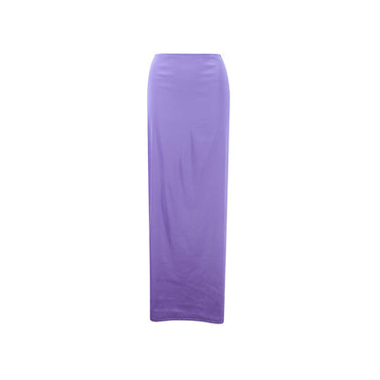 Damen Herbst Maxikleid mit hohem Taillenbund und asymmetrischem Faltenwurf – Einfarbig