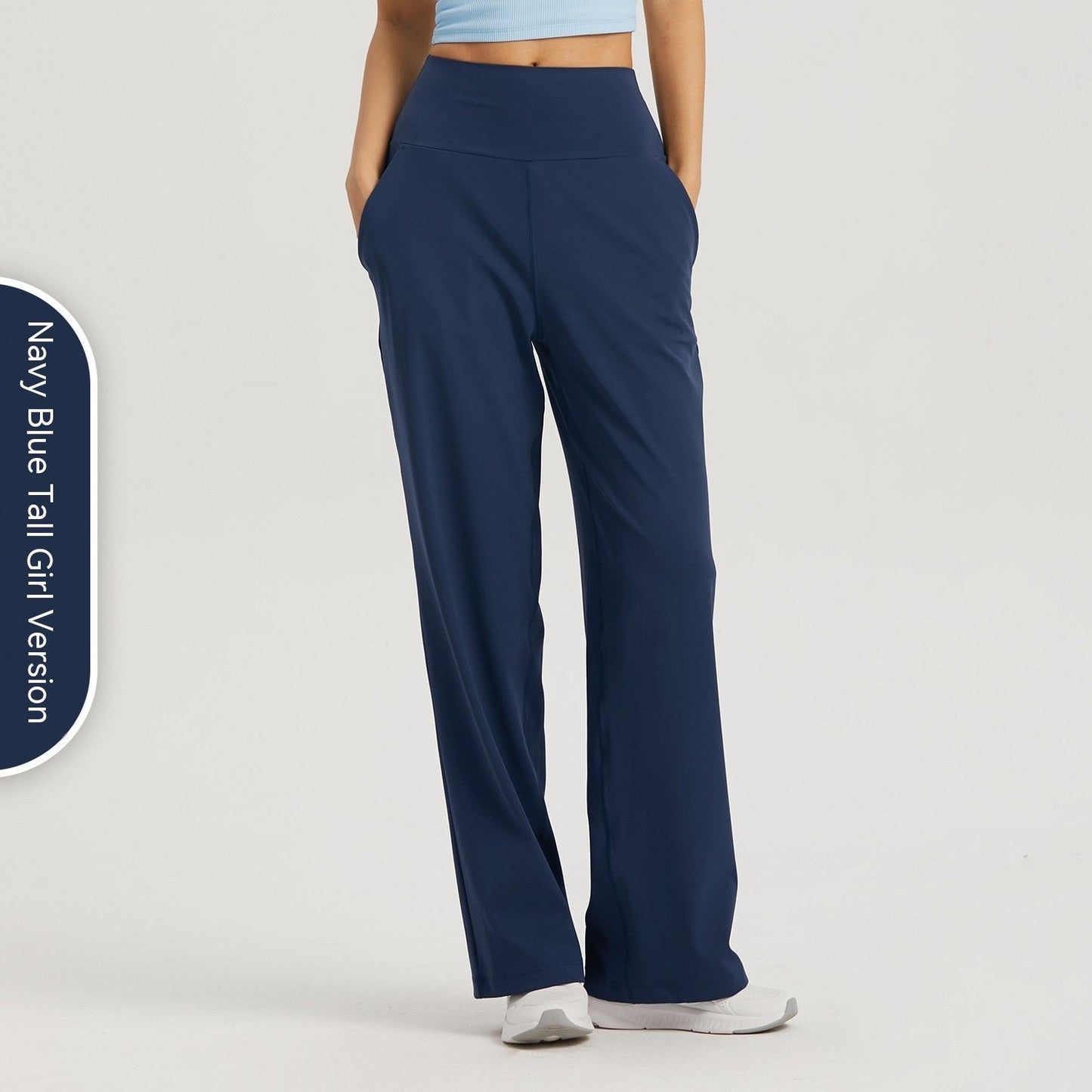 Damen-Yogahose mit hohem Bund und weitem Bein – Sportlicher Stil