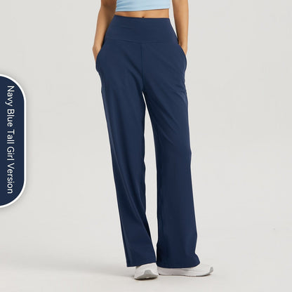 Damen-Yogahose mit hohem Bund und weitem Bein – Sportlicher Stil