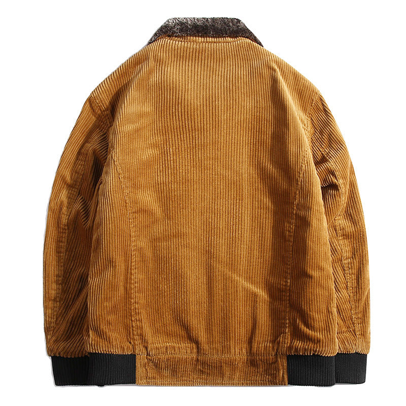 Men's winter cord jacket with cotton filling