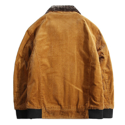 Men's winter cord jacket with cotton filling