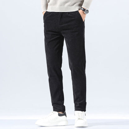 Herren Cordhose, Gerade Geschnitten, Schmale Passform, Mittelhoher Bund