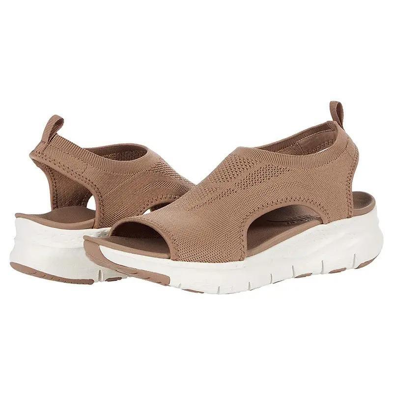 Women's summer slip-on shoes with arch support and shaped footbed
