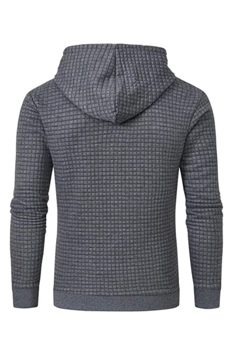Men's Long-Sleeve Shirt with Hood and Ribbed Hem