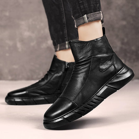 Herren Winter Schnürstiefel mit hohem Schaft und rutschfester Sohle