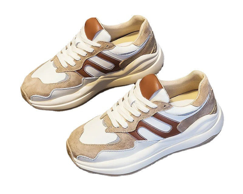 Damen-Herbstlaufschuhe, Flache Runde Zehenpartie, Vielseitiges Design