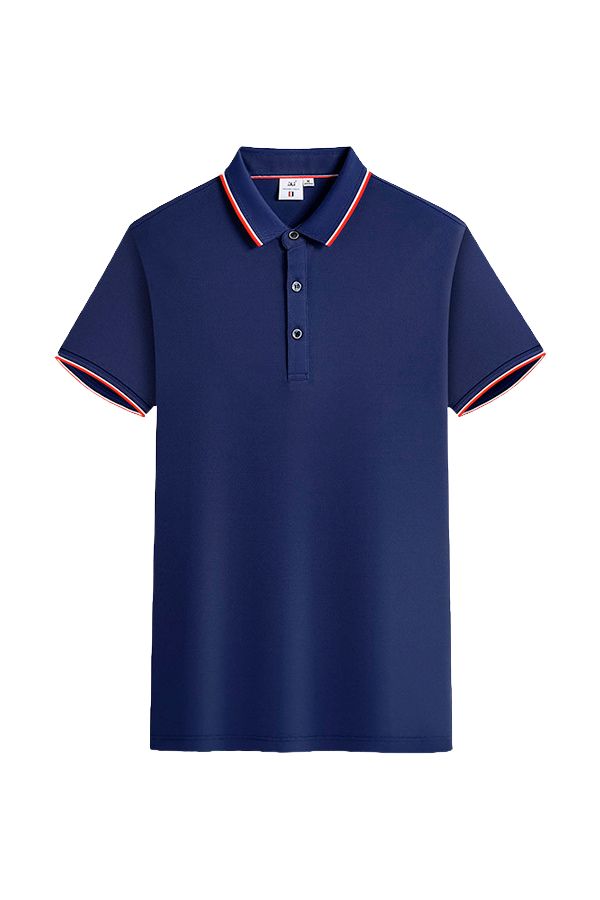 Herren-Poloshirt, Kurzarm, Jacquard-Kragen, Baumwollmischung Aus Eisseide