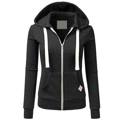 Damen Winter Pullover Hoodie mit langen Ärmeln und verstellbarer Kapuze