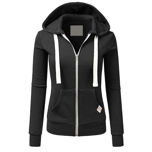 Damen Winter Pullover Hoodie mit langen Ärmeln und verstellbarer Kapuze