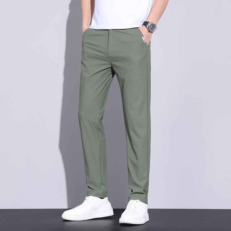 Herren Schnelltrocknende Hose Mit Hohem Elastischem Bund, Bleistiftform