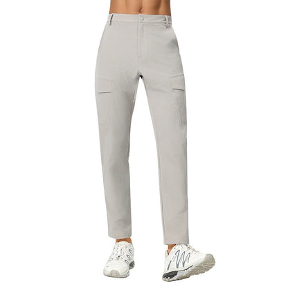 Gerade Geschnittene Herren-Cargohose Mit Mehreren Taschen Und Elastischem Bund