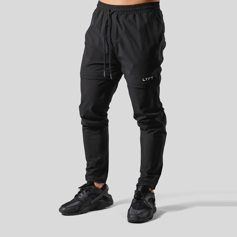 Herren Sommer Sport Lauftraining Hose Gerades Bein Lockerer Schnitt Mittelhohe Hose Feuchtigkeitsabsorbierende Funktion
