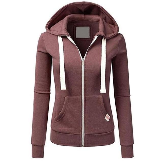 Damen Winter Pullover Hoodie mit langen Ärmeln und verstellbarer Kapuze