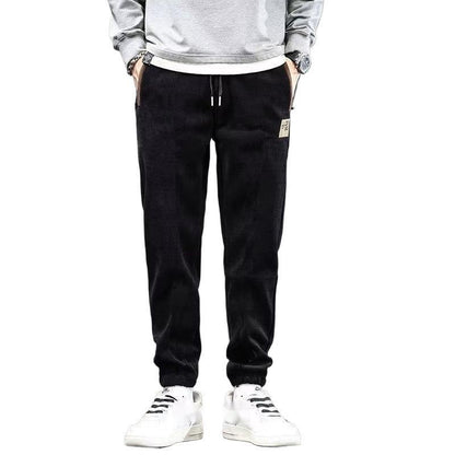 Herren-Cordhose Im Geraden Stil, Lockere Passform, Mittelhoher Bund