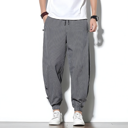 Herren Chinohose mit Geradem Bein – Kordelzug Lockerer Schnitt