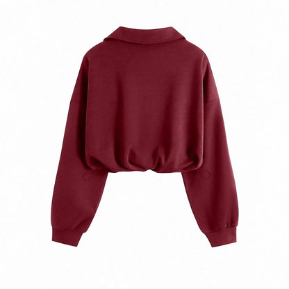 Langarm Sweatshirt Mit Reissverschluss Aus Baumwollmischung
