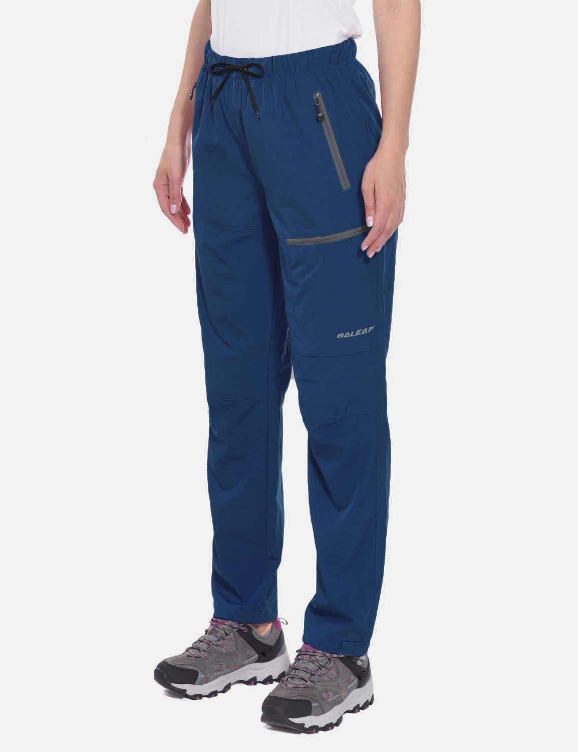 Damen Wanderhose Mit Kordelzug, Reißverschlusstaschen Und Verstellbaren Bündchen