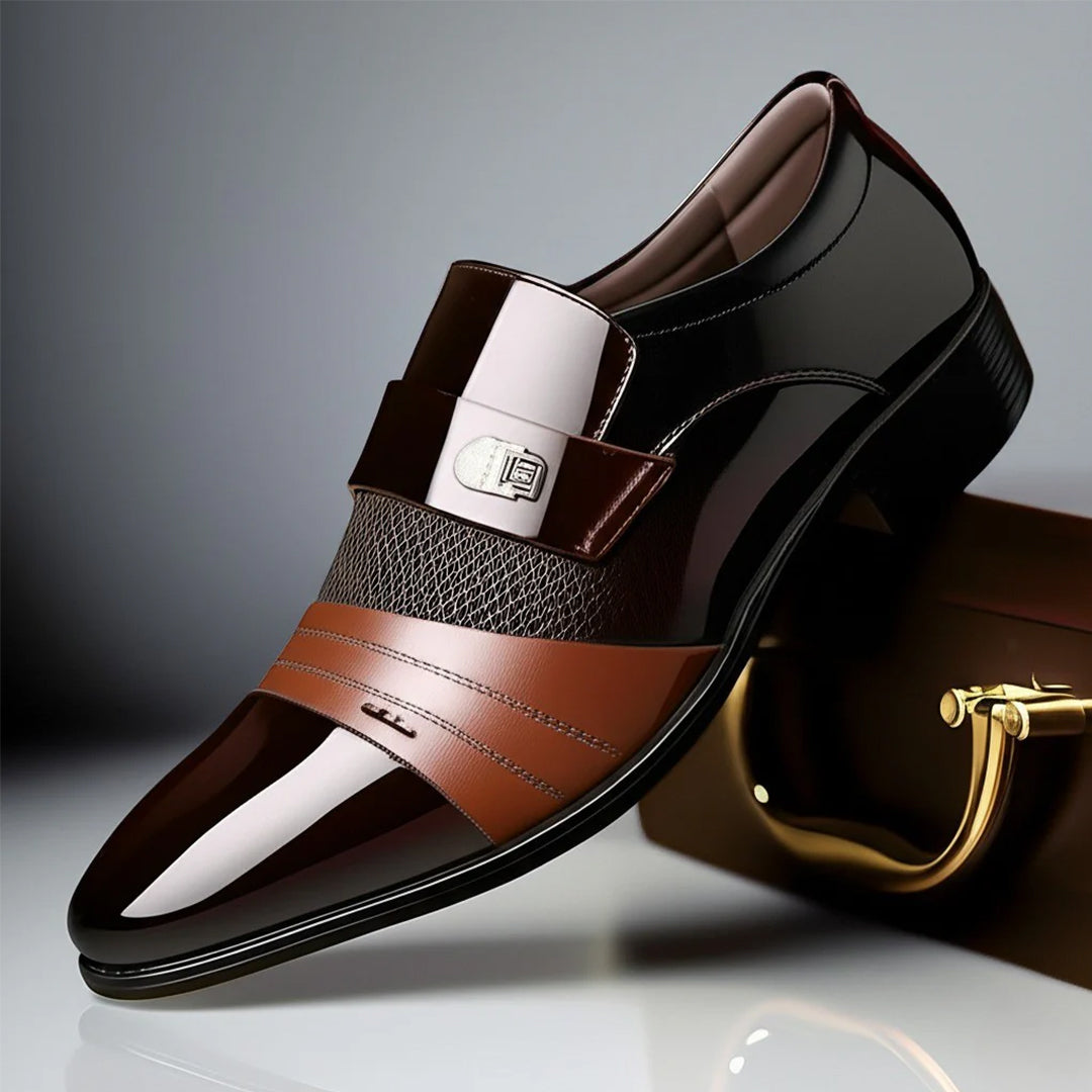 Herren Loafer Mit Schnallenriemen Und Strukturierter Laufsohle
