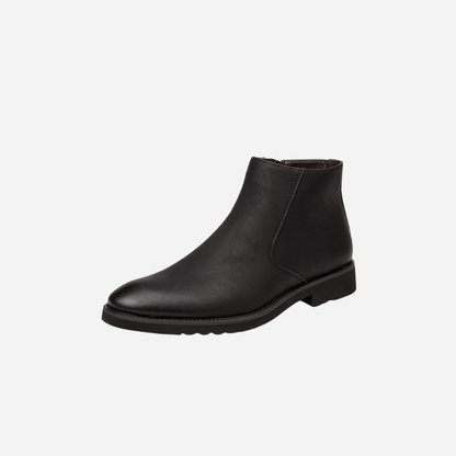 Men's Chelsea Boots with Slip-On Design and Elastic Side Panels