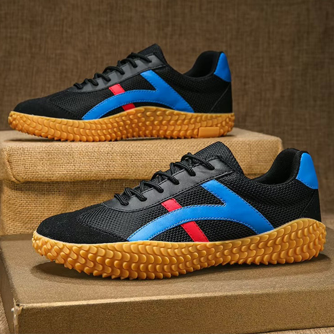 Herren Retro-Sneaker Mit Kontraststreifen Und Gummilaufsohle