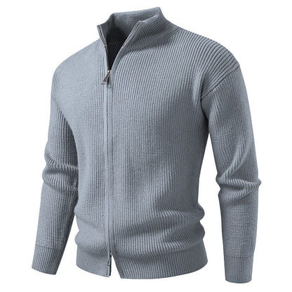 Herren Strickjacke Reißverschluss Slim Fit Langarm Frühling – Freizeit und Alltag
