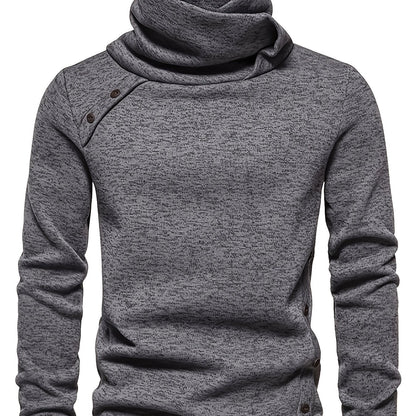 Herrenpullover Mit Schalkragen Lässiger Schnitt