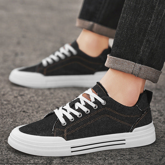 Herren Sneaker Low-Top Schnürung Flacher Absatz Runde Zehenform