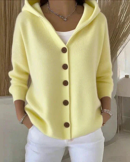 Damen Strickjacke Mit Langarm Lockerer Schnitt
