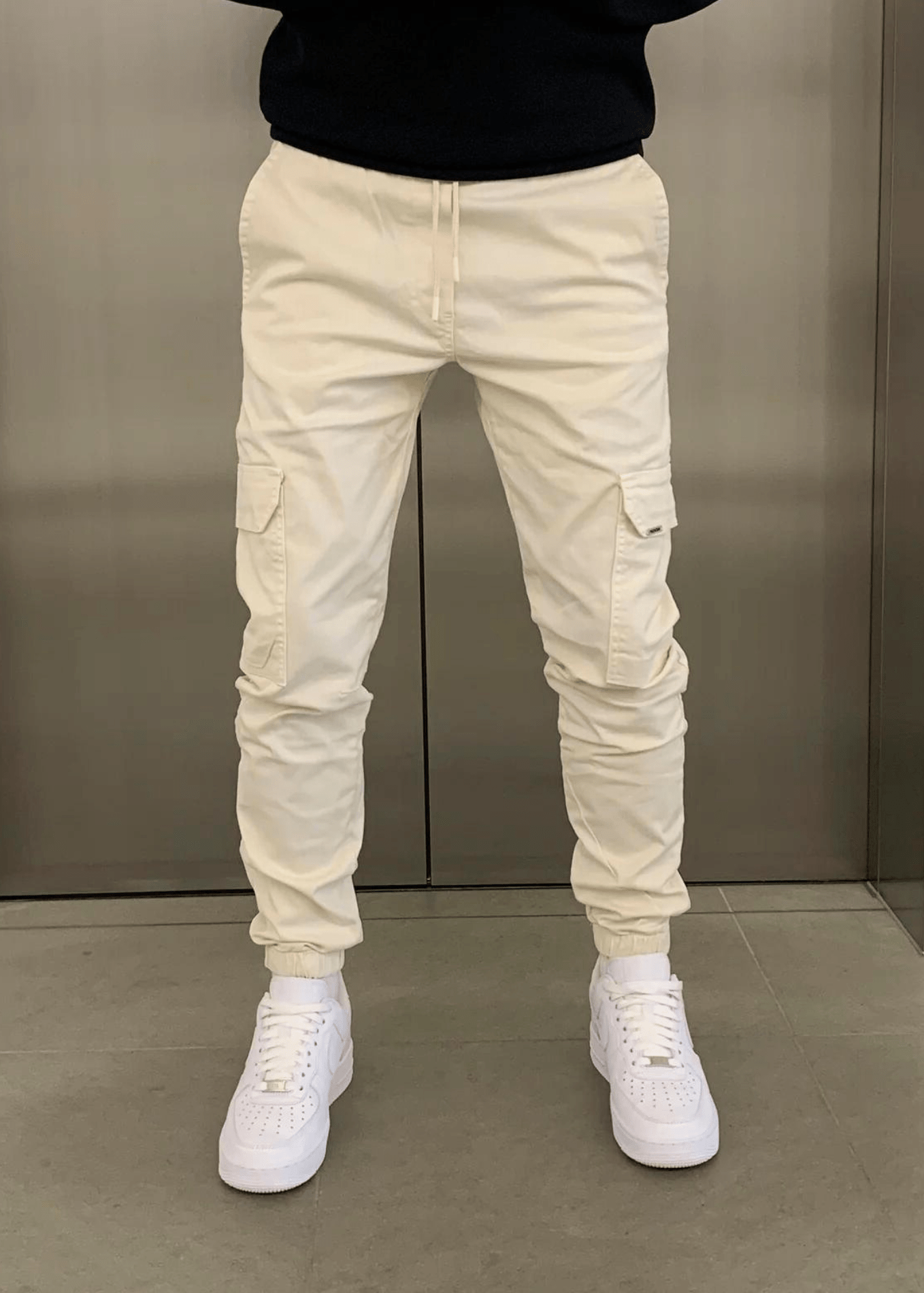 Herren Cargo-Jogginghose mit Elastikbund und Seitentaschen