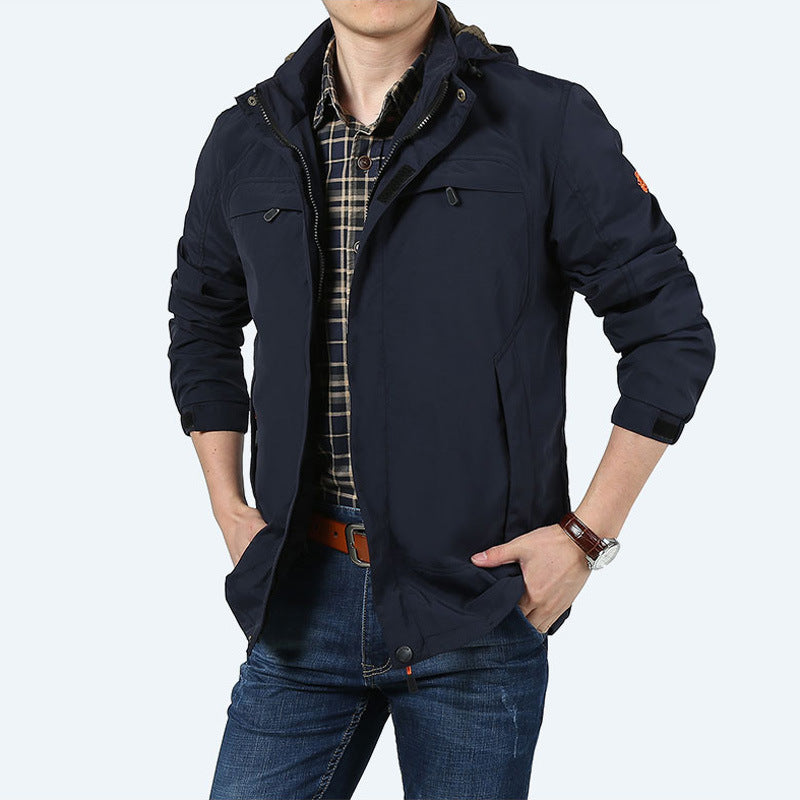 Men's Outdoor Quick-Drying Jacket with Zip Pockets