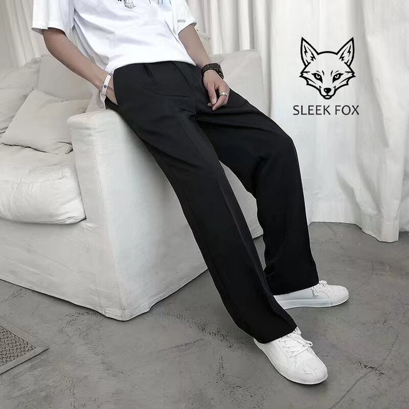 Men's Suit Pants for Autumn, Straight Cut, with Micro-Elastic
