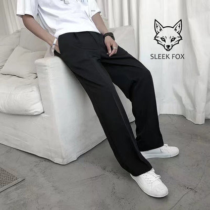 Men's Suit Pants for Autumn, Straight Cut, with Micro-Elastic