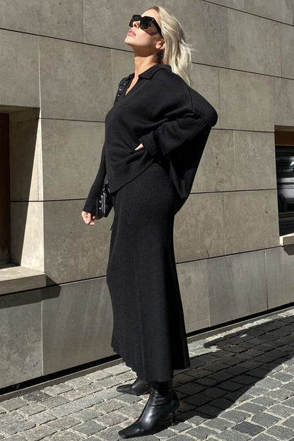 Damen-Pullover des Stricksets in einer stilvollen Vorderansicht