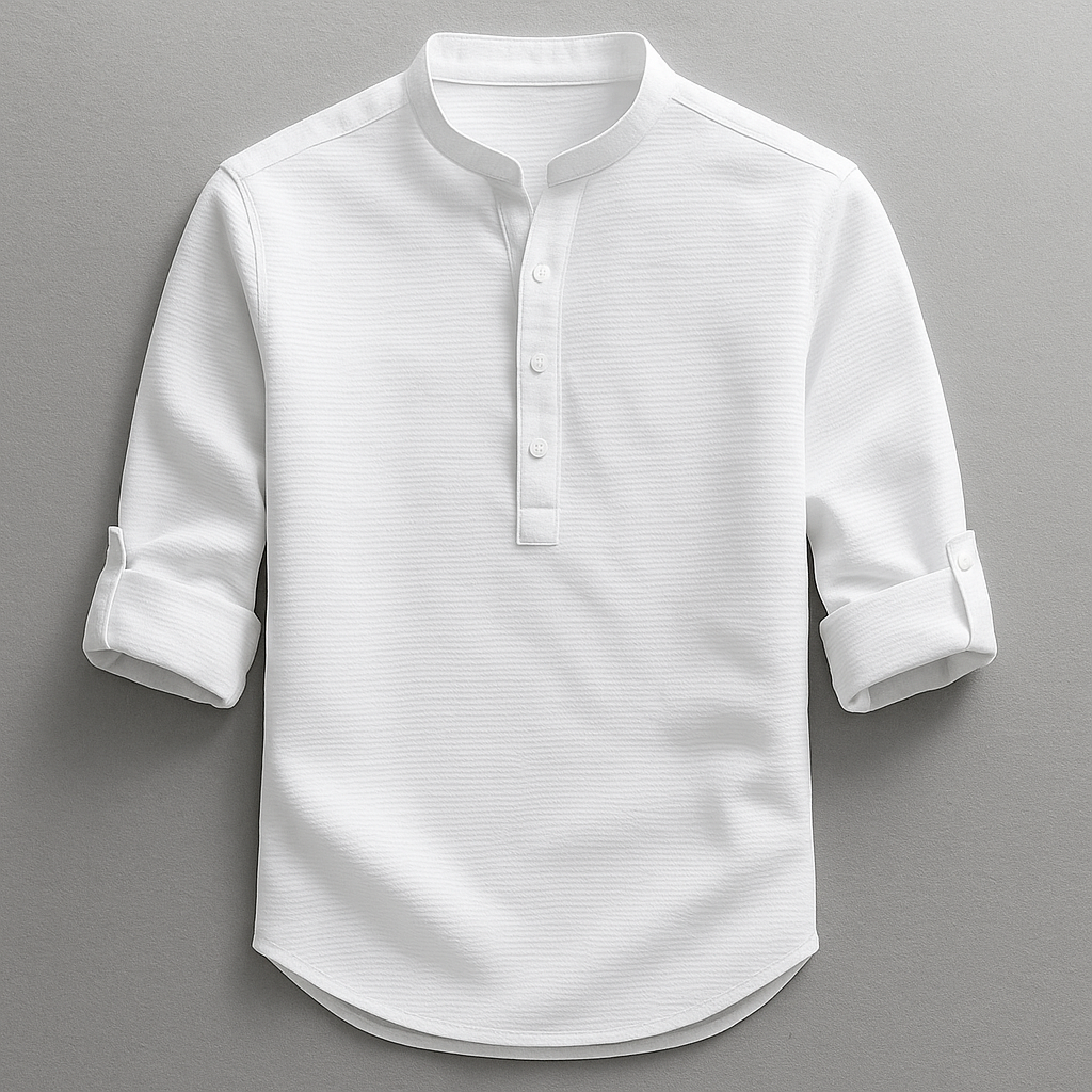 Herren Hemd mit Knopfleiste – Tailored Fit Klassischer Kragen