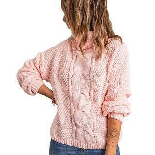 Women's Winter High-Neck Sweater Solid Color Long Sleeve