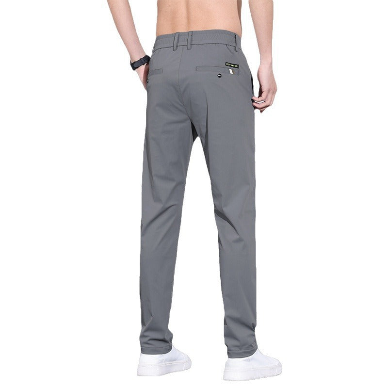 Herren Schnelltrocknende Hose Mit Hohem Elastischem Bund, Bleistiftform