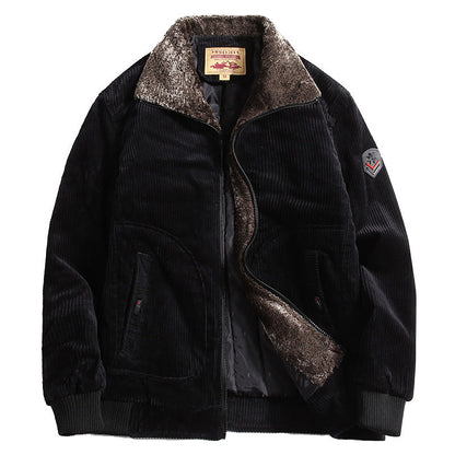 Men's winter cord jacket with cotton filling