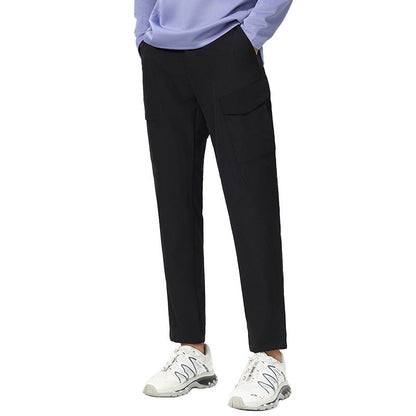 Gerade Geschnittene Herren-Cargohose Mit Mehreren Taschen Und Elastischem Bund